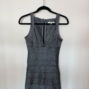 BB Dakota bandage silver bodycon